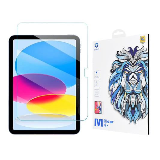Clear Lito Classic schermbeschermfolie voor Apple iPad (2025) / (2022), gehard glas, volledige lijm, 2.5D