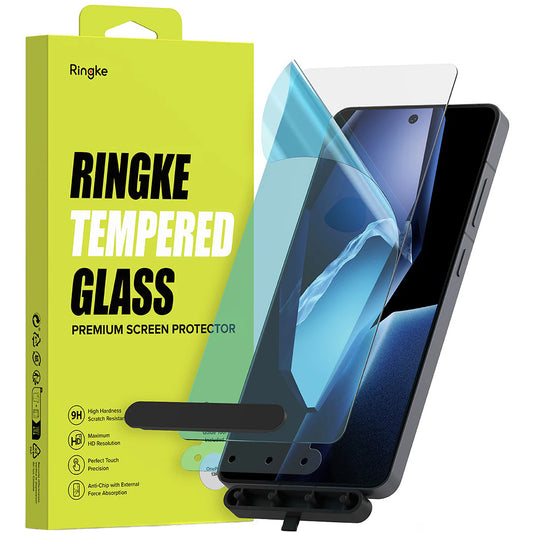 Schutzfolie Ringke für OnePlus 13R, gehärtetes Glas, Full Glue, Set mit 2 Stück