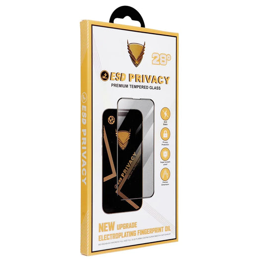 Privacy OG Premium schermbeschermfolie voor Apple iPhone 17 Pro, Gehard Glas, Volledige Lijm