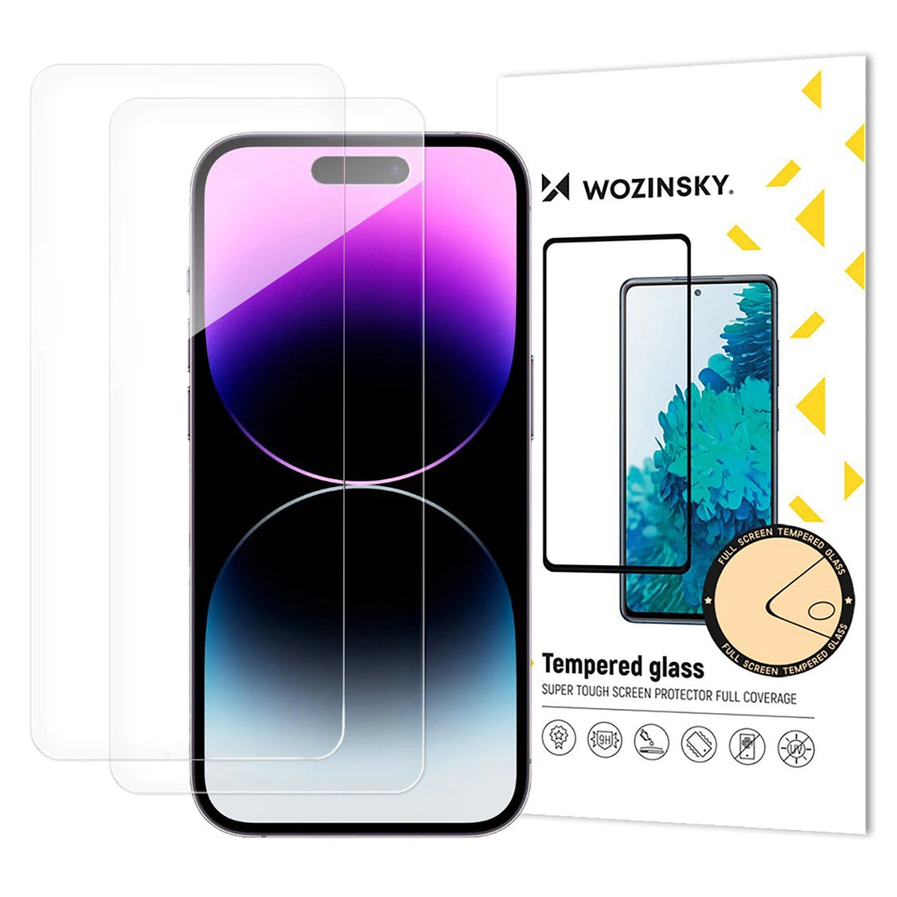 Film de protection d'écran WZK pour Apple iPhone 17 Air, Verre Trempé, Full Glue, Lot de 2 pièces