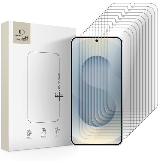Film de protection d'écran Tech-Protect pour Samsung Galaxy S25 S931 / S24 S921, Verre Trempé, Full Glue, Lot de 10 pièces