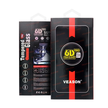 Veason PRO schermbeschermfolie voor Samsung Galaxy A56 A566 / A36 A366, gehard glas, full glue, 6D, zwart