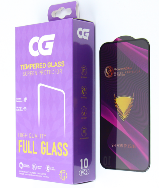 OG Premium schermbeschermfolie voor Apple iPhone 18 Pro Max / 17 Pro Max, gehard glas, volledige lijm, set van 10 stuks, zwart
