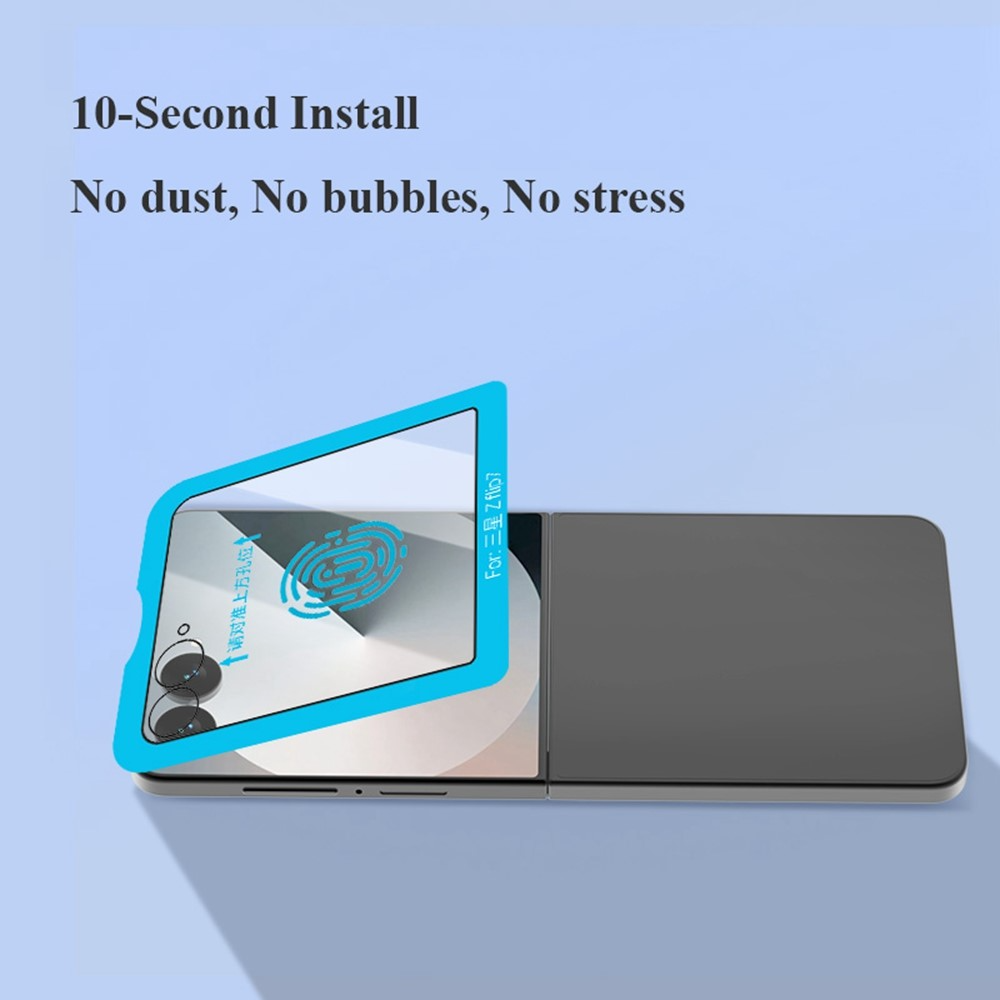 Lereach Außendisplay-Schutzfolie für Samsung Galaxy Z Flip8 F776 / Galaxy Z Flip7 F766, gehärtetes Glas, Vollkleber, 2er-Set, Schwarz