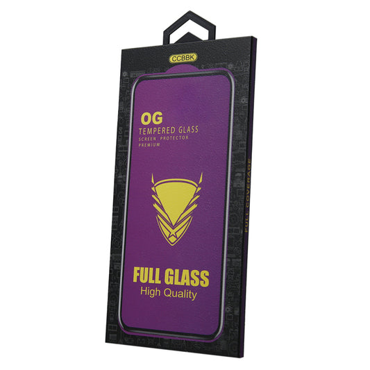 OEM OG Premium schermbeschermfolie voor Samsung Galaxy S23 S911 / S22 5G S901, gehard glas, volledige lijm, zwart