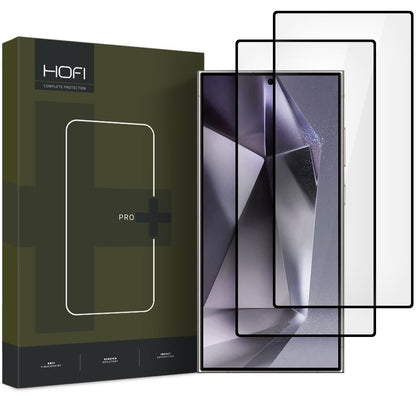 HOFI Glass PRO+ Displayschutzfolie für Samsung Galaxy S25 Ultra S938, Gehärtetes Glas, Vollflächig Klebend, 2er Set, Schwarz