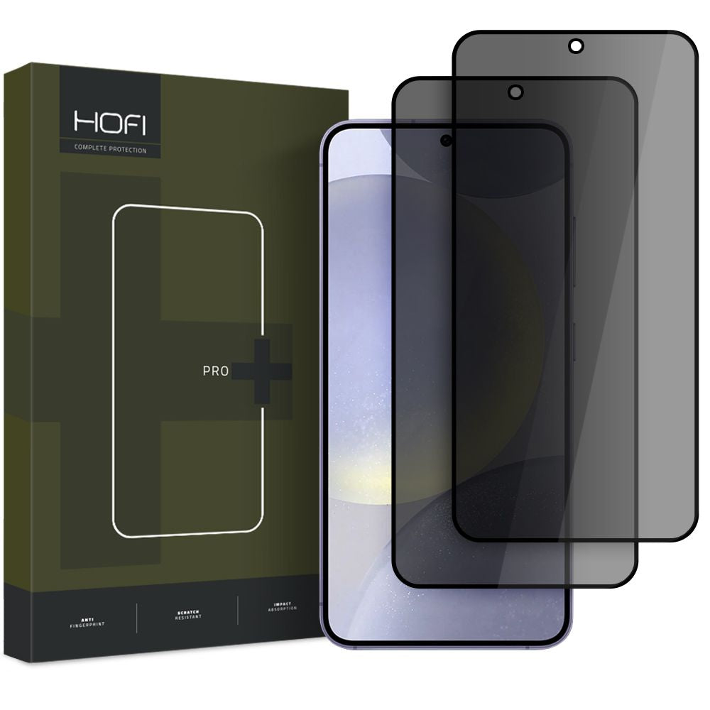 Privacy-Schutzfolie HOFI Glass PRO+ für Samsung Galaxy S25 S931, Sicherheitsglas, Vollklebung, 2er-Set