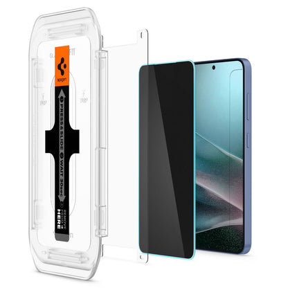 Film de protection d'écran Privacy Spigen GlastR EZ FIT HD pour Samsung Galaxy S25 S931 / S24 S921, Verre trempé, Collage complet, Lot de 2 pièces