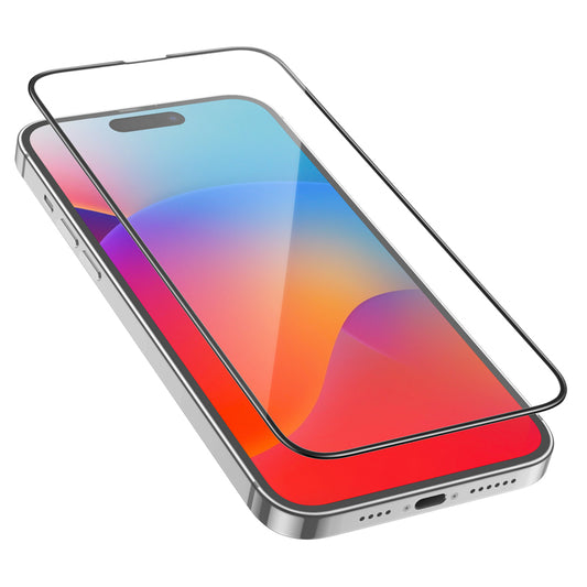 Schermbeveiligingsfolie HOCO G16 voor Apple iPhone 15 Pro Max, Gehard Glas, Volledige Lijm, 5D, Zwart