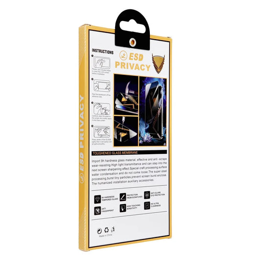 Privacy OG Premium schermbeschermfolie voor Apple iPhone 17 Pro, Gehard Glas, Volledige Lijm