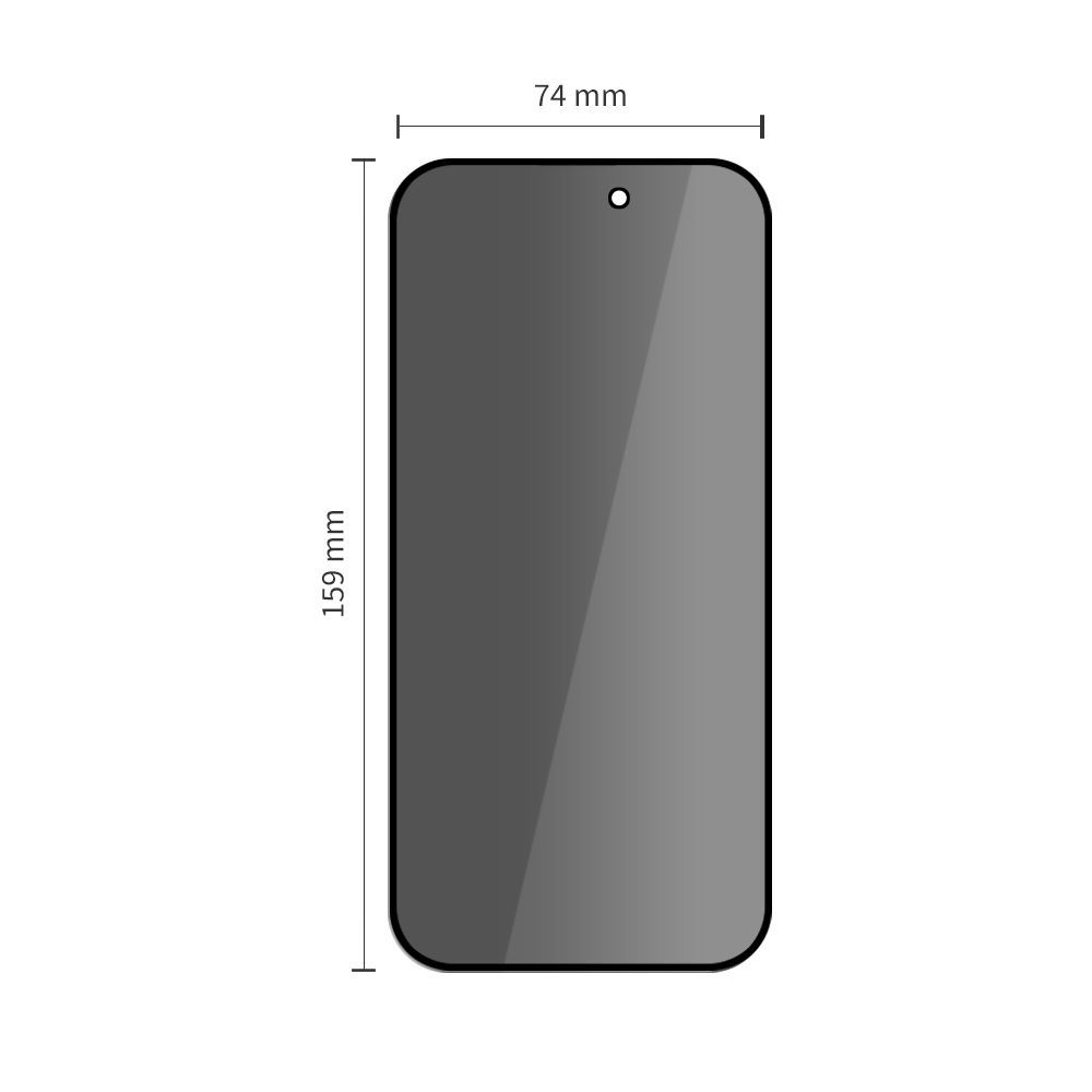 Privacy Tech-Protect Spy+ Displayschutzfolie für Apple iPhone 17 Pro Max / 16 Pro Max, gehärtetes Glas, Full Glue, 2er Set