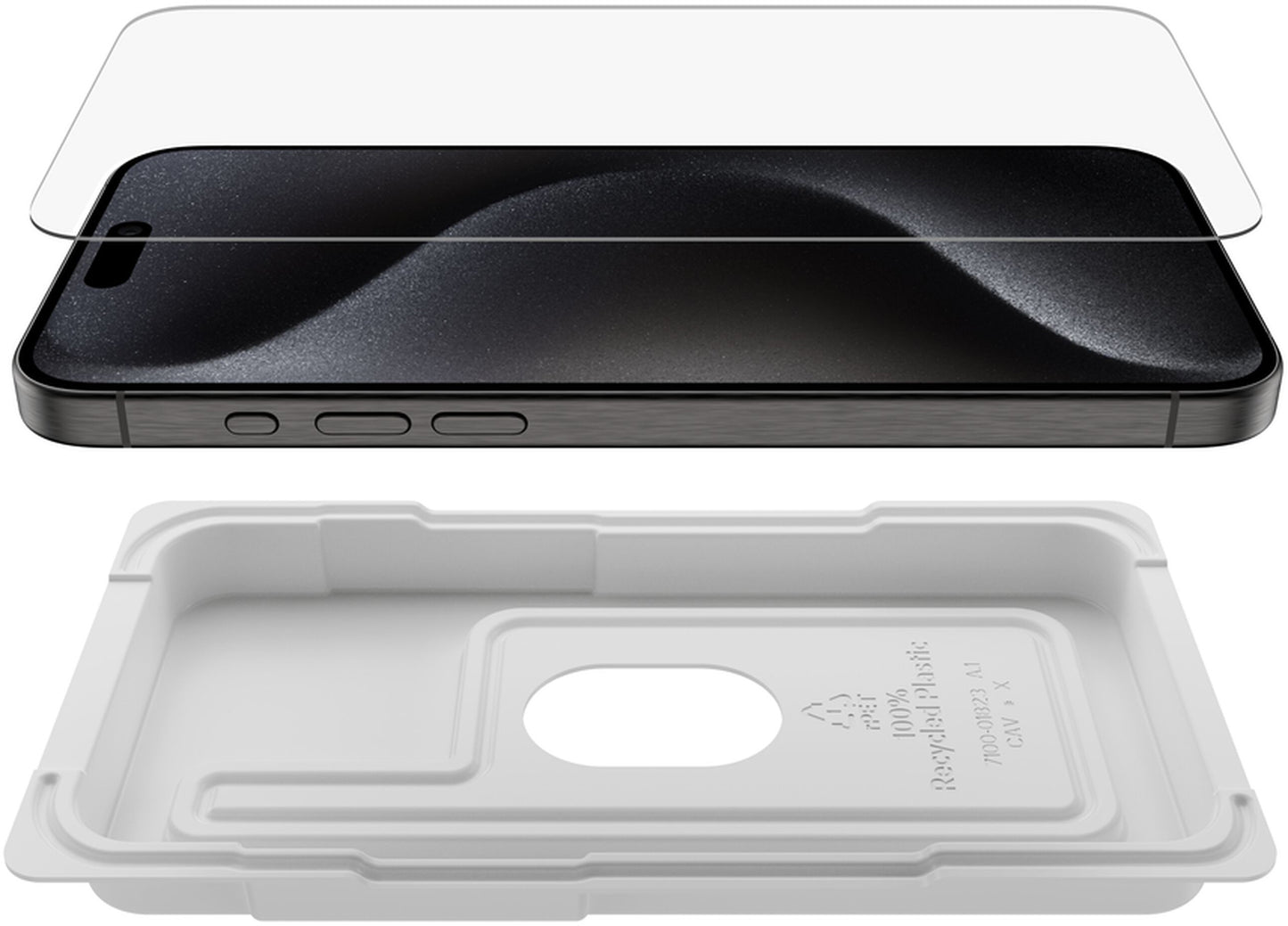Belkin ScreenForce UltraGlass 2 schermbeschermer voor Apple iPhone 15 Pro Max, gehard glas, Full Glue OVA134zz
