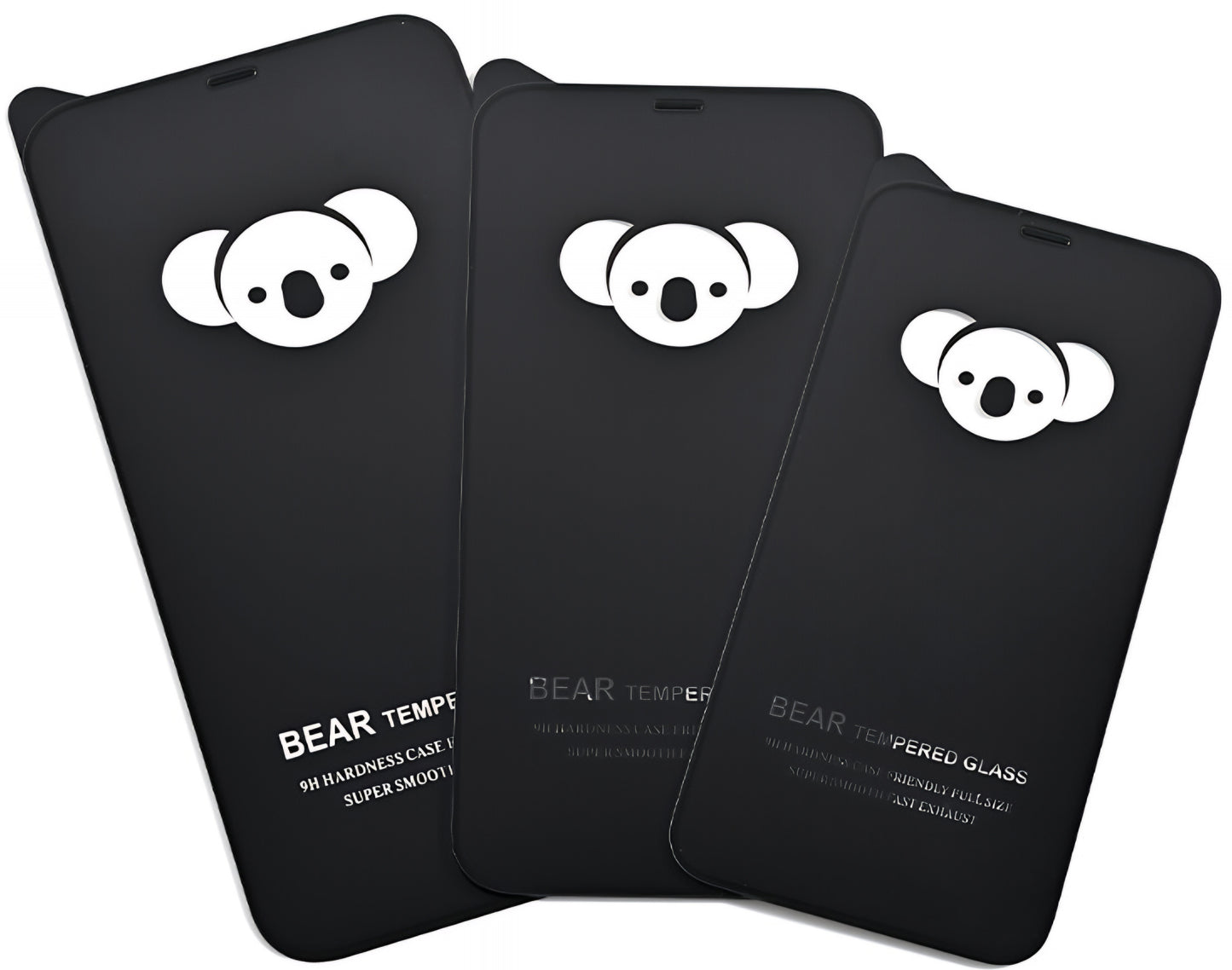 Bear HD schermbeschermfolie voor Apple iPhone 17 Air, gehard glas, volledige lijm, zwart