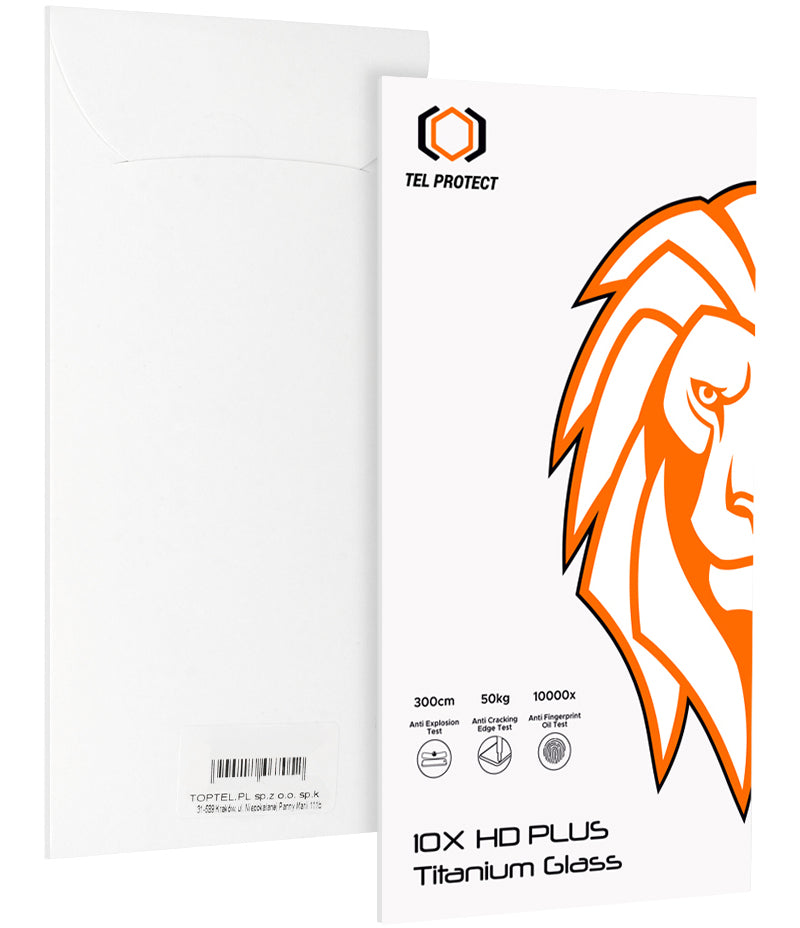 Tel Protect 10X HD Plus Titanium Displayschutzfolie für Apple iPhone 18 Pro Max / 17 Pro Max, gehärtetes Glas, Full Glue, Schwarz
