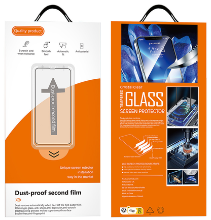 OEM Dust Free Easy Fit-schermbeschermer voor Apple iPhone 18 Pro / 17 Pro, gehard glas, Full Glue, zwart
