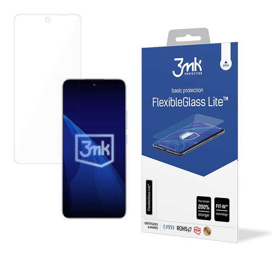 3MK FlexibleGlass Lite schermbeschermfolie voor Oppo A5 Pro 4G / A5 Pro, Flexibel Glas, Volledige Lijm