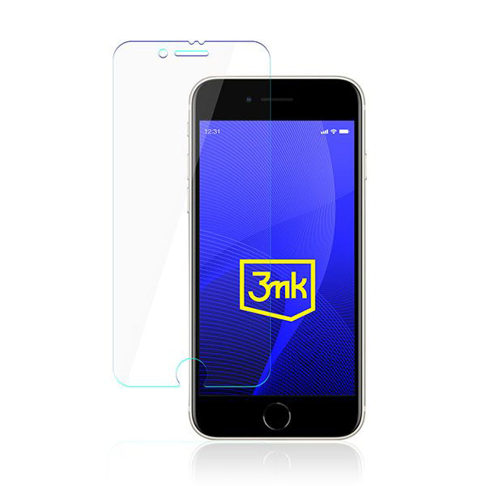 3MK FlexibleGlass Displayschutzfolie für Apple iPhone SE (2022) / SE (2020) / 8 / 7, Flexibles Glas, Vollflächig Klebend