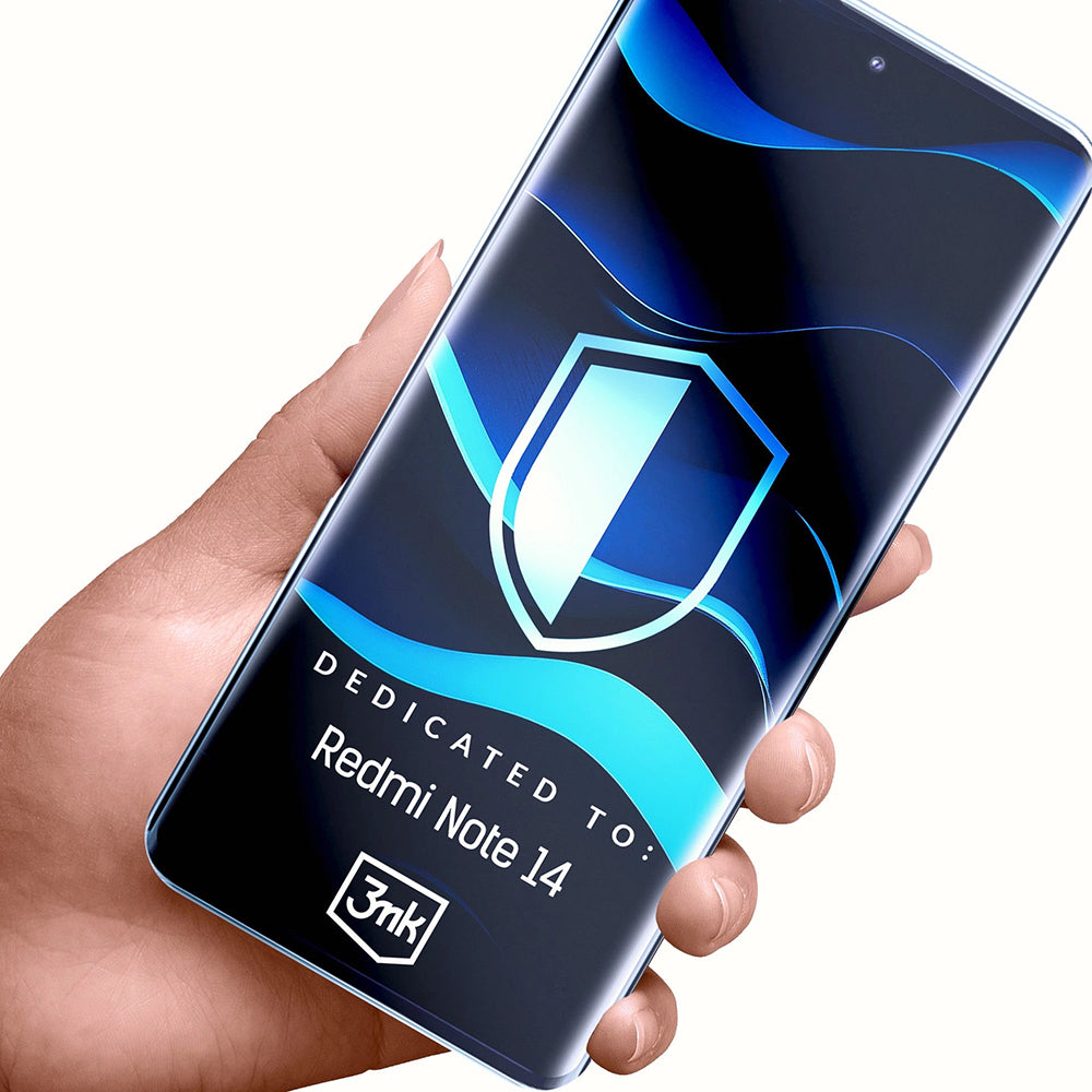 3MK FlexibleGlass Displayschutzfolie für Xiaomi Redmi Note 14 4G (Standard), Flexibles Glas, Vollflächig Klebend