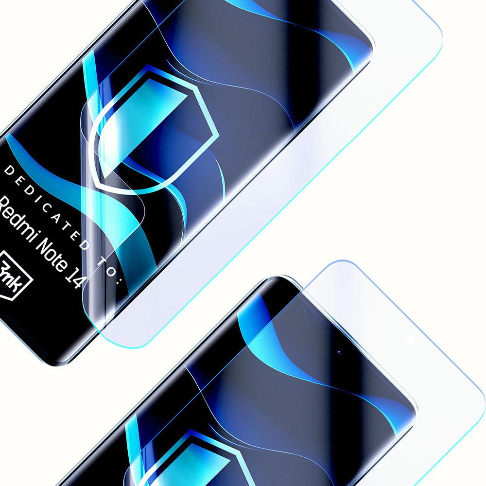 3MK FlexibleGlass Displayschutzfolie für Xiaomi Redmi Note 14 4G (Standard), Flexibles Glas, Vollflächig Klebend