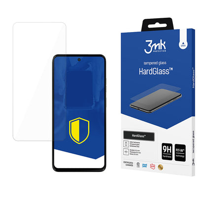 3MK HardGlass Displayschutzfolie für Motorola Moto G15 / G15 Power / E15 / G05, Sicherheitsglas, Vollkleber