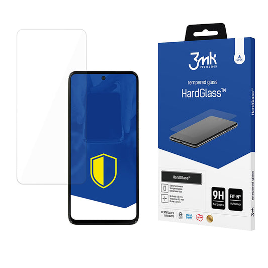 3MK HardGlass schermbeschermfolie voor Motorola Moto G15 / G15 Power / E15 / G05, beveiligd glas, volledige lijm