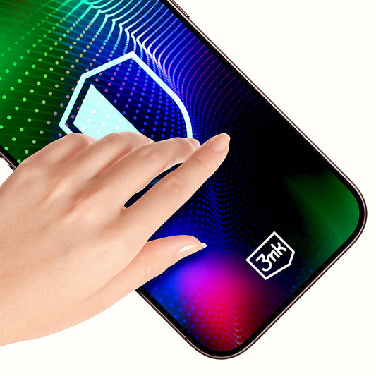 Beschermfolie Scherm 3MK Hardy Ultra voor Apple iPhone 17 Pro, Gehard Glas, Volledige Lijm, Zwart