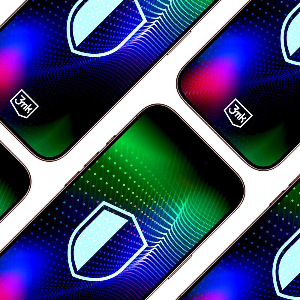 Film de protection d'écran 3MK Hardy Ultra pour Apple iPhone 17 Pro, Verre Trempé, Full Glue, Noir