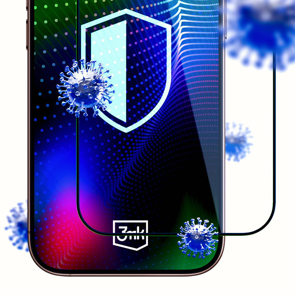 Film de protection d'écran 3MK Hardy Ultra pour Apple iPhone 17 Pro, Verre Trempé, Full Glue, Noir