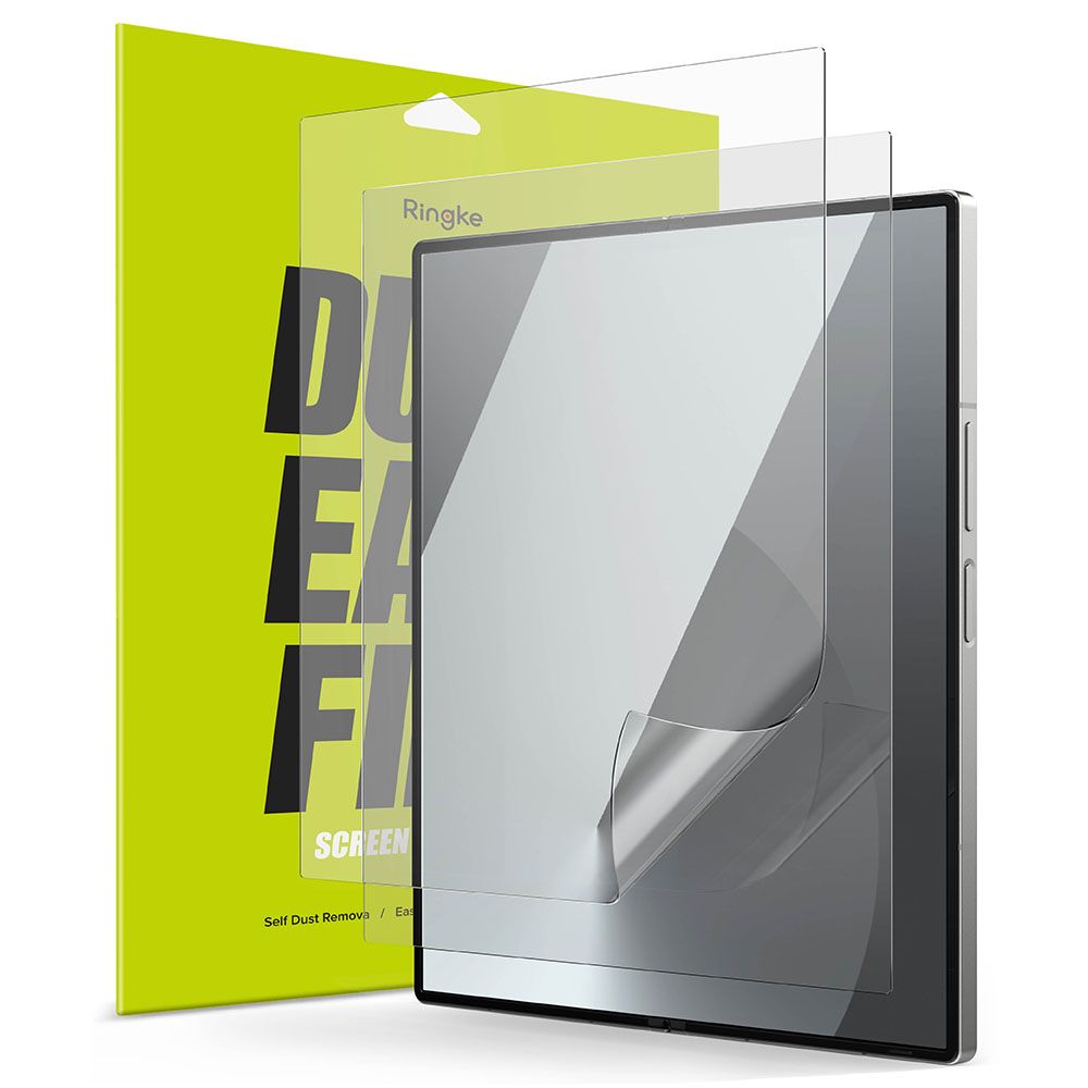 Beschermfolie Ringke Dual Easy voor Samsung Galaxy Z Fold6 F956, Plastic, Set van 2 stuks
