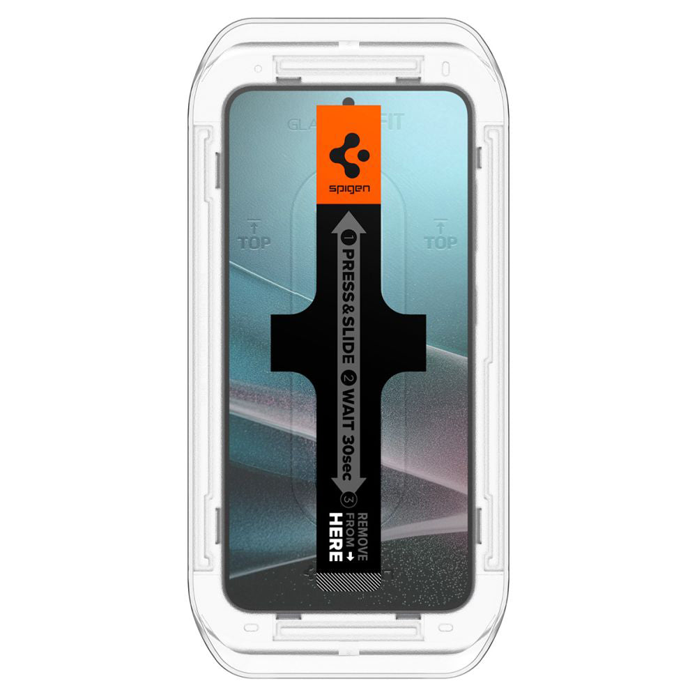 Film de protection d'écran Privacy Spigen GlastR EZ FIT HD pour Samsung Galaxy S25 S931 / S24 S921, Verre trempé, Collage complet, Lot de 2 pièces