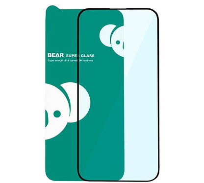 Bear Super Hard Displayschutzfolie für Apple iPhone 18 Pro / 17 Pro / 17 / 16 Pro, gehärtetes Glas, Full Glue, 3D, Schwarz