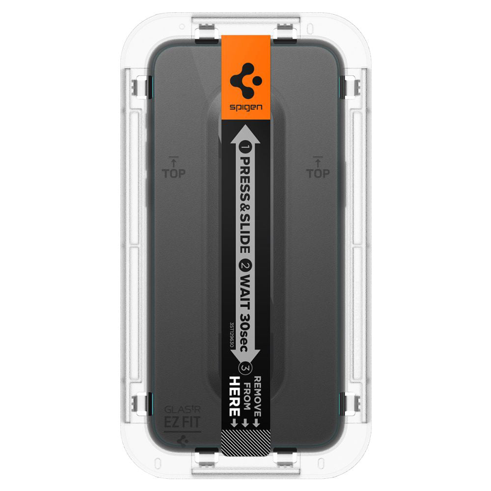 Film de protection d'écran Spigen GlastR EZ FIT pour Apple iPhone 15 Pro, Verre trempé, Full Glue, Lot de 2 pièces AGL06892