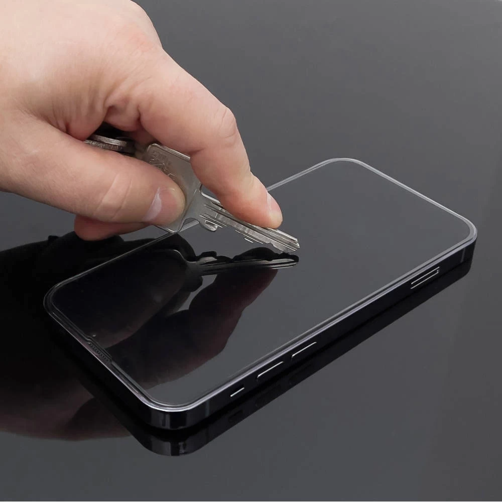 Privacy Screen Protector WZK AntiSpy voor Apple iPhone 15 Pro, Gehard Glas, Volledige Lijm