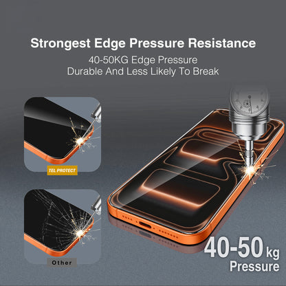 Protection d’écran Tel Protect 10X HD DLC Diamond Coating pour Apple iPhone 18 Pro Max / 17 Pro Max, verre trempé, adhésif intégral, noir