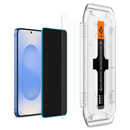 Film de protection d'écran Privacy Spigen GlastR EZ FIT HD pour Samsung Galaxy S25 S931 / S24 S921, Verre trempé, Collage complet, Lot de 2 pièces