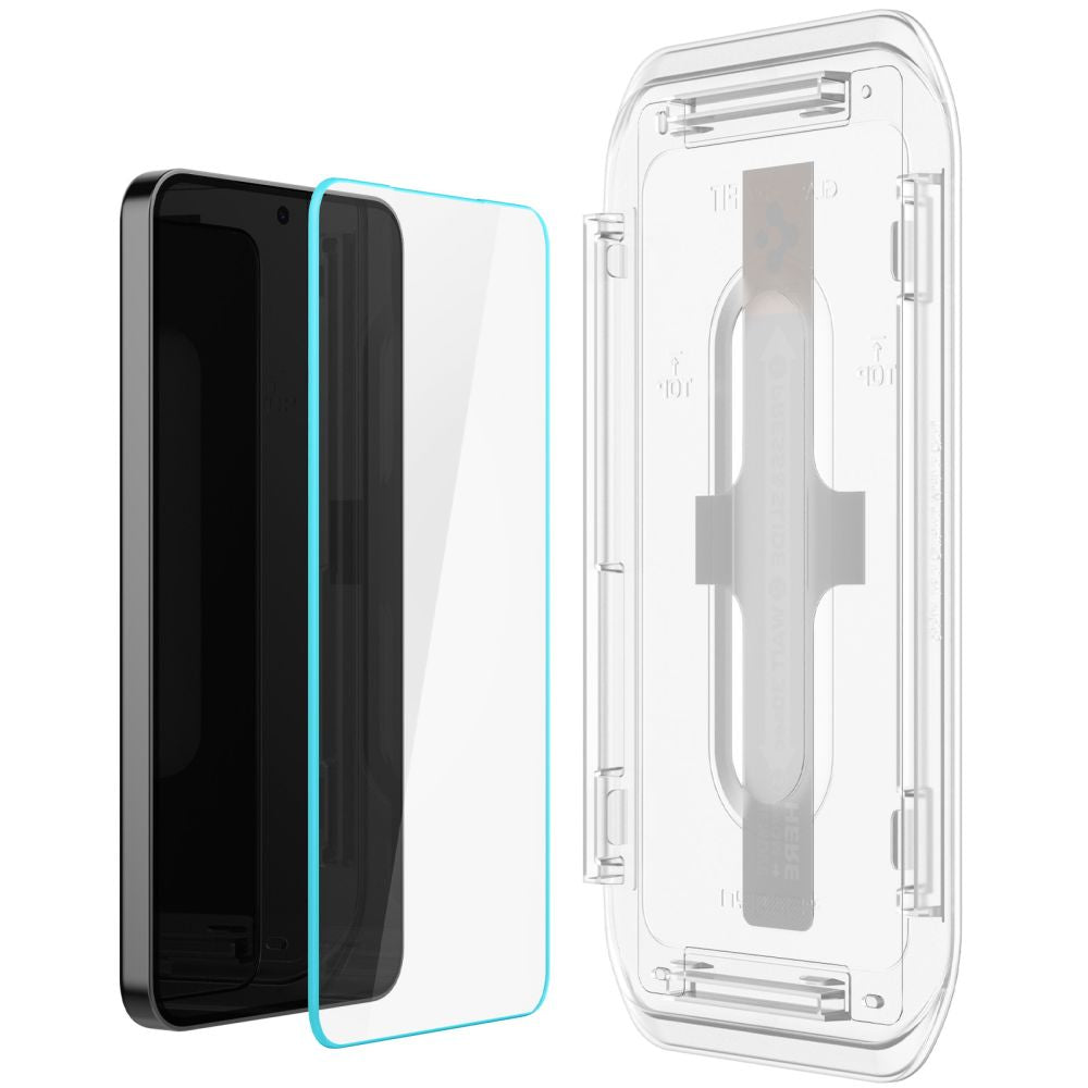 Schutzfolie Spigen GlastR EZ FIT für Samsung Galaxy S25+ S936 / S24+ S926, Gehärtetes Glas, Vollverklebung, Set 2 Stück AGL07432