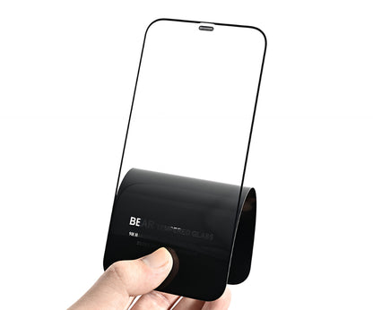 Bear HD schermbeschermfolie voor Apple iPhone 17 Air, gehard glas, volledige lijm, zwart