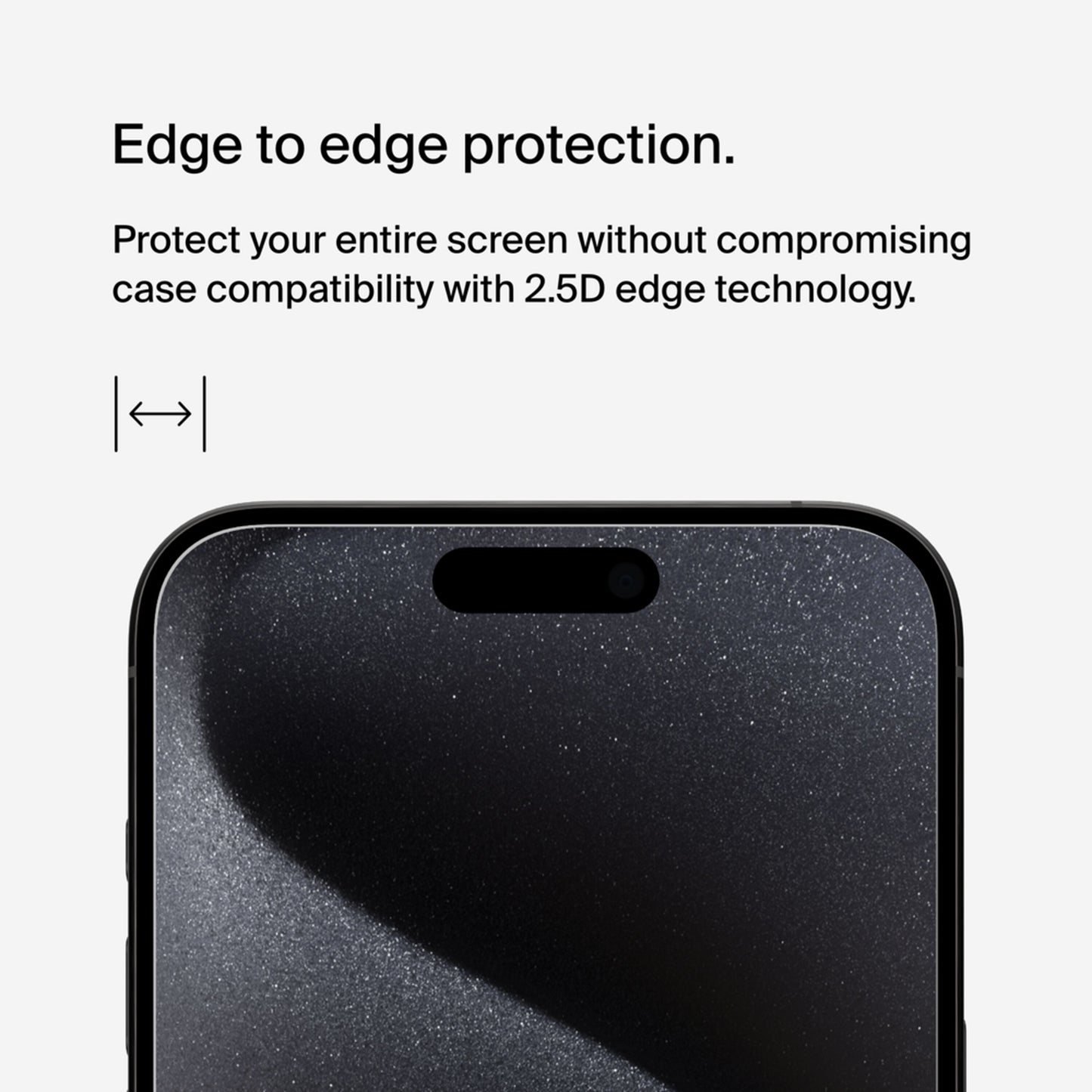 Belkin ScreenForce UltraGlass 2 schermbeschermer voor Apple iPhone 15 Pro Max, gehard glas, Full Glue OVA134zz