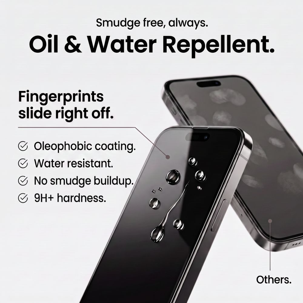 Tech-Protect OneTouch Screen Protector for Apple iPhone 18 Pro Max / 17 Pro Max, Tempered Glass, Full Glue, Set of 2 pieces, Transparent