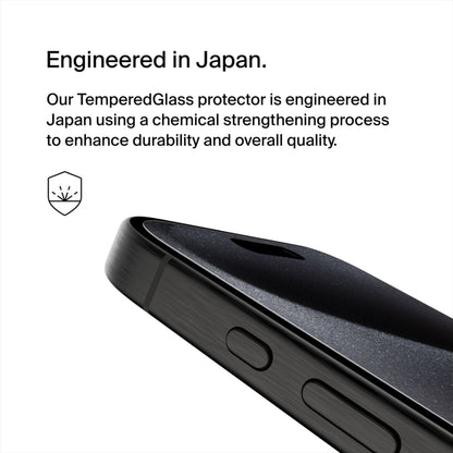 Belkin ScreenForce TemperedGlass schermbeschermer voor Apple iPhone 15 Pro Max, gehard glas, Full Glue OVA138zz