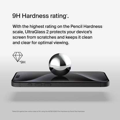 Belkin ScreenForce UltraGlass 2 schermbeschermer voor Apple iPhone 15 Pro Max, gehard glas, Full Glue OVA134zz