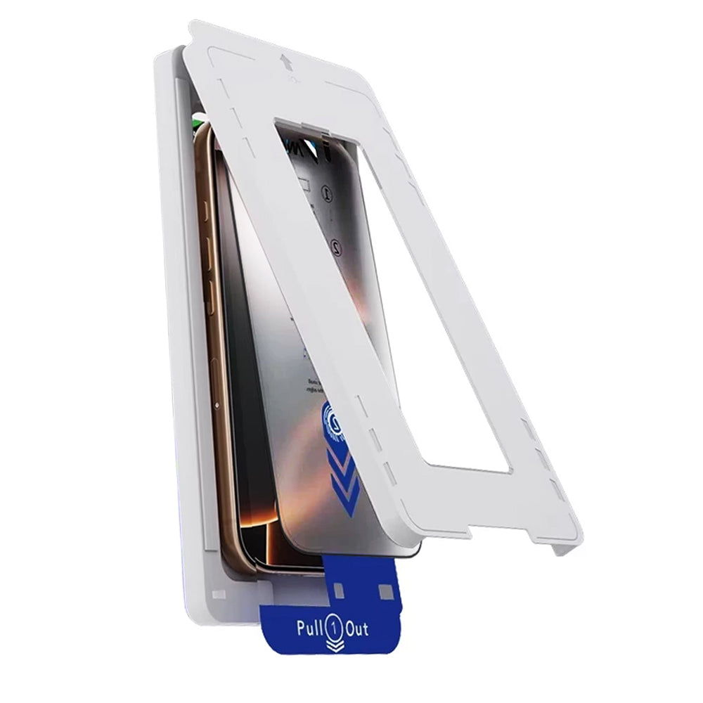 Anank 2X Versterkte Screenprotector voor Apple iPhone 16 Pro, Gehard Glas, Volledige Lijm, 2.5D, Zwart