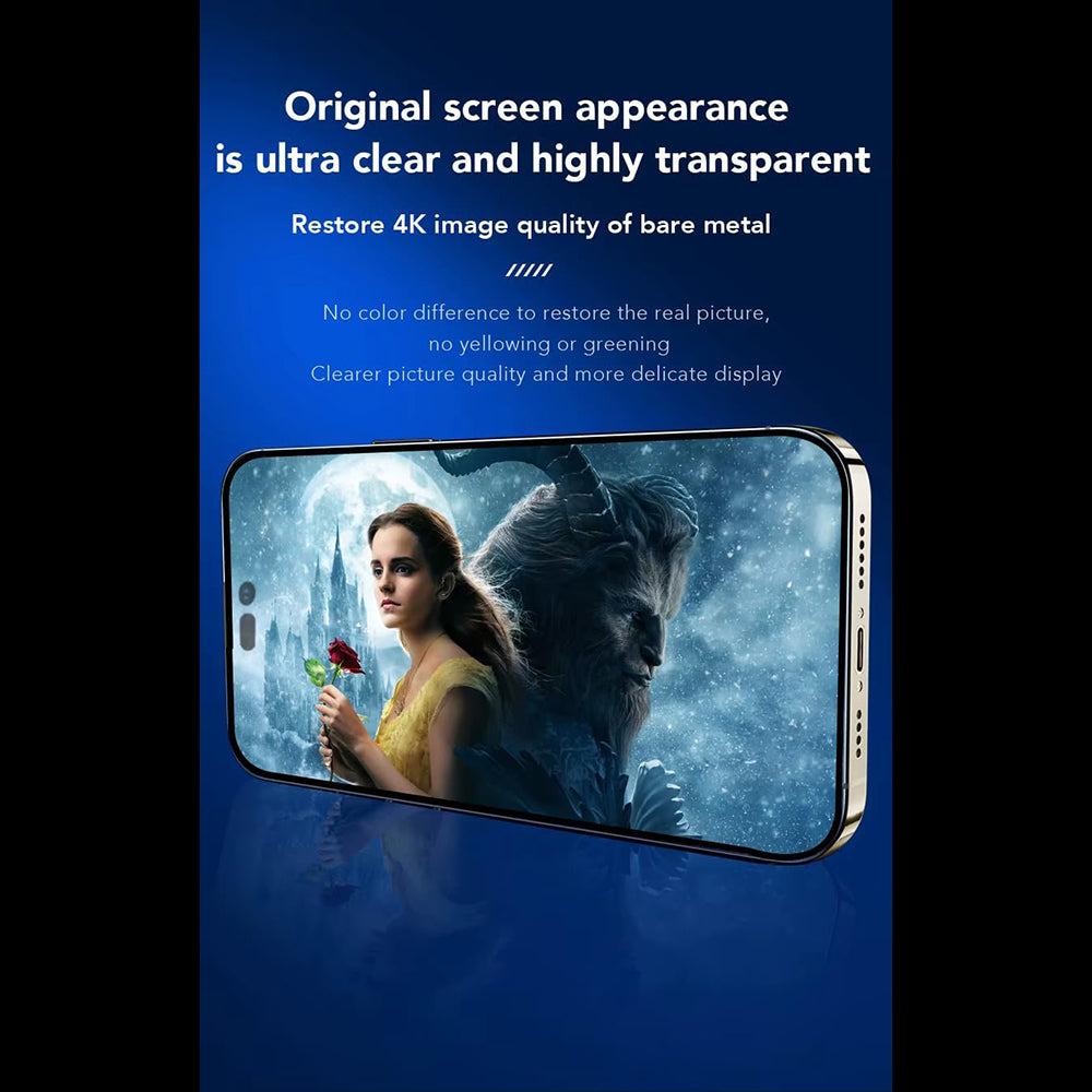 Anank 3X Versterkte Screenprotector voor Apple iPhone 14 Pro Max, Gehard Glas, Volledige Lijm, 2.5D, Zwart