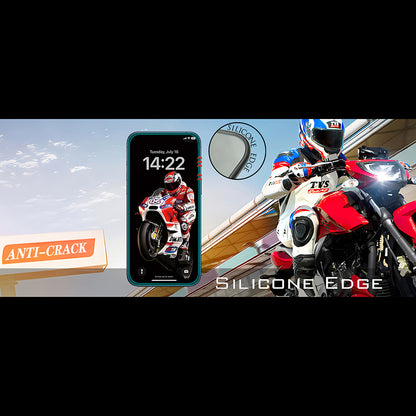 Anank 3X Versterkte Screenprotector voor Apple iPhone 15 Pro Max, Gehard Glas, Volledige Lijm, 3D, Zwart