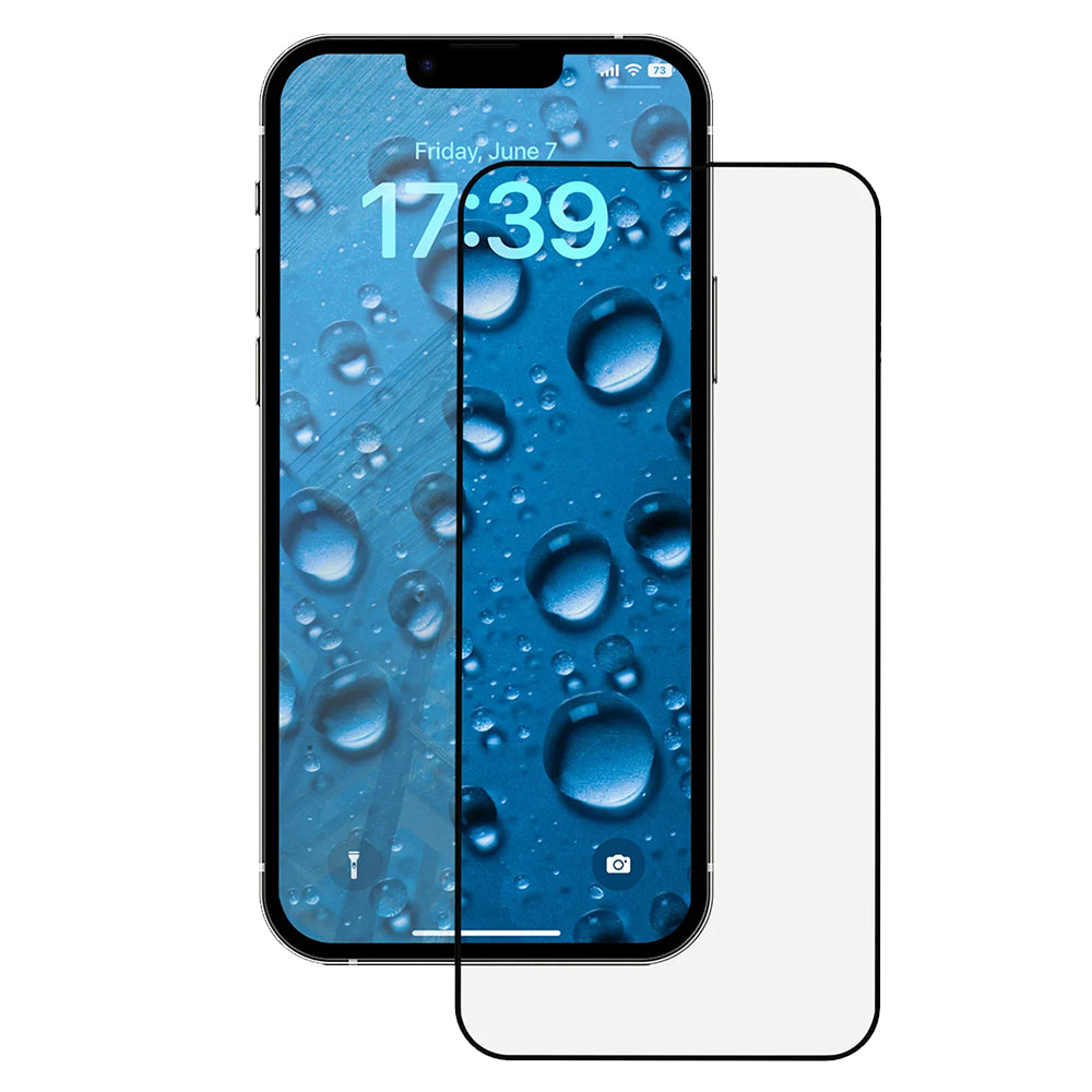 Anank 3X Versterkte Screenprotector voor Apple iPhone 17e / 16e / 14 / 13 Pro, Gehard Glas, Volledige Lijm, 2.5D, Zwart