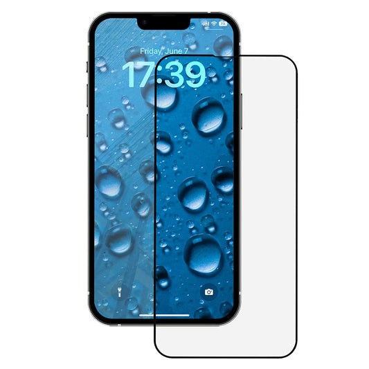 Film de protection d'écran Anank 3X Renforcé pour Apple iPhone 17e / 16e / 14 / 13 Pro, Verre Trempé, Collage Complet, 2.5D, Noir