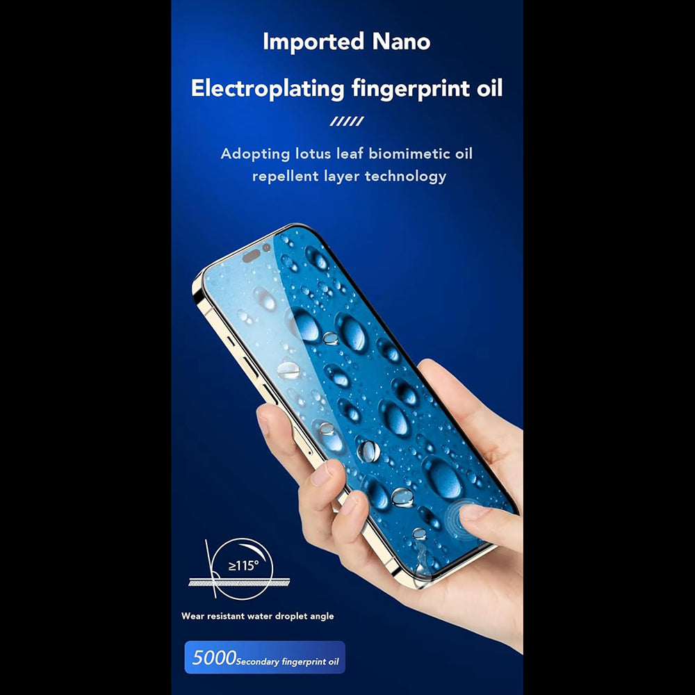 Anank 3X Versterkte Screenprotector voor Apple iPhone 17e / 16e / 14 / 13 Pro, Gehard Glas, Volledige Lijm, 2.5D, Zwart