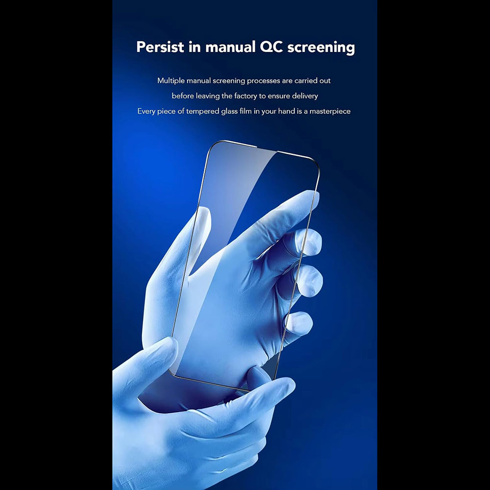 Anank 3X Versterkte Screenprotector voor Apple iPhone 17e / 16e / 14 / 13 Pro, Gehard Glas, Volledige Lijm, 2.5D, Zwart