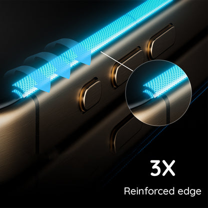 Anank 3X Versterkte Screenprotector voor Apple iPhone 17e / 16e / 14 / 13 Pro, Gehard Glas, Volledige Lijm, 2.5D, Zwart