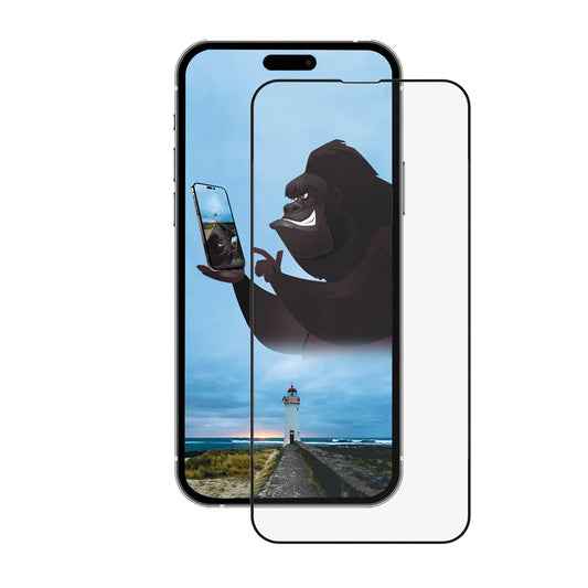 Anank 5X Versterkte CG Screen Protector voor Apple iPhone 15 Pro Max, Gehard Glas, Volledige Lijm, 2.5D, Zwart